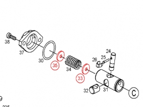 VE Injection Pump Compression Spring 1 464 619 311 (34.60MM) for Timing Device Piston 1463104375